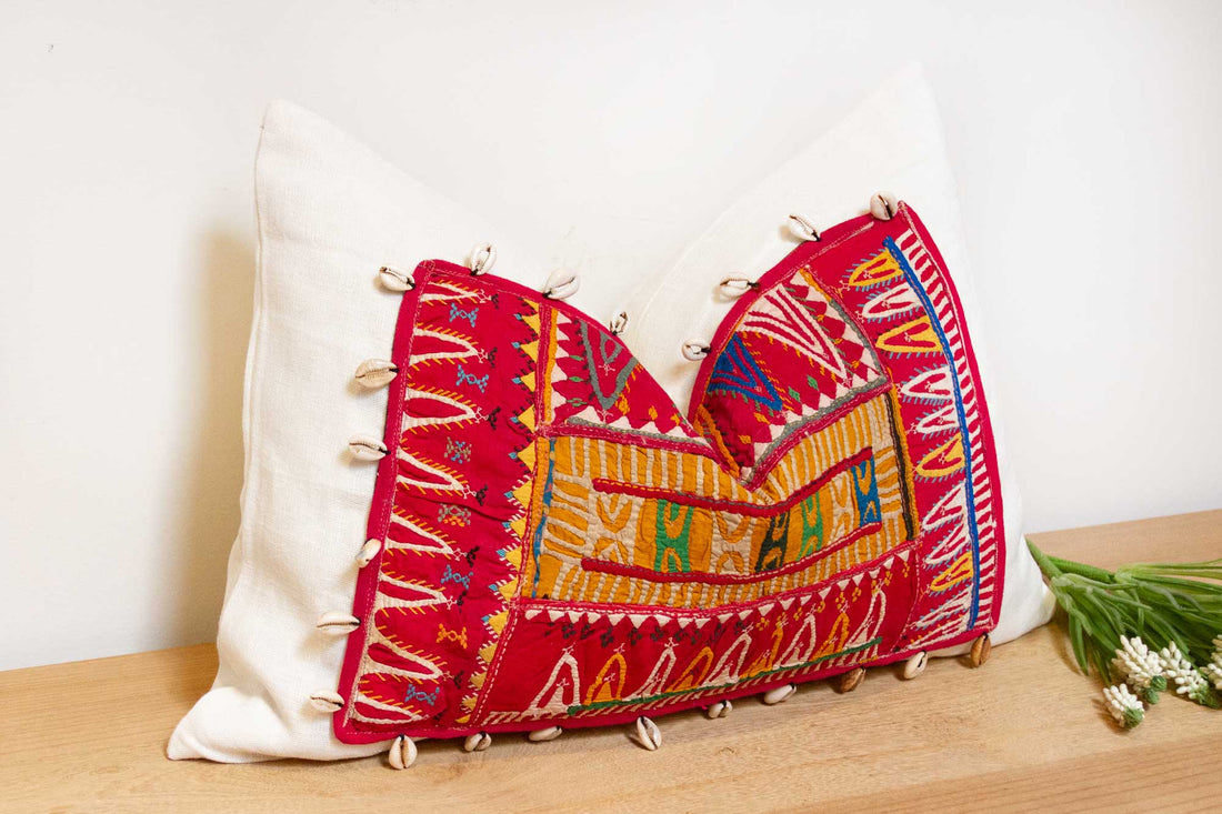 Chajian Himalayas Tribal Antique Linen Pillow