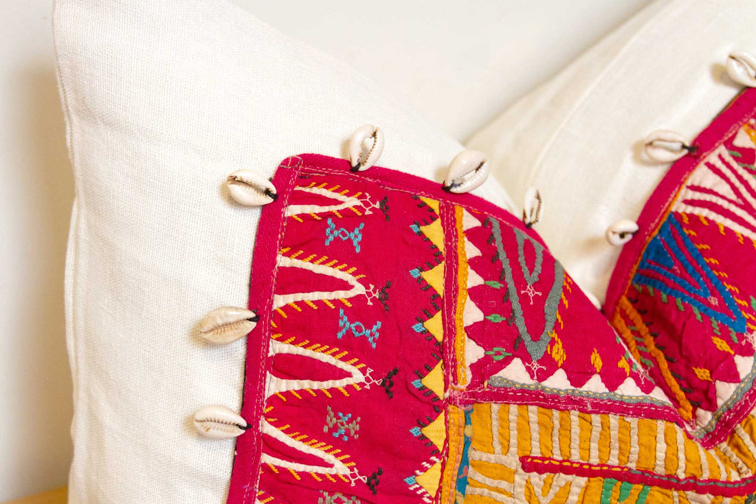 Chajian Himalayas Tribal Antique Linen Pillow