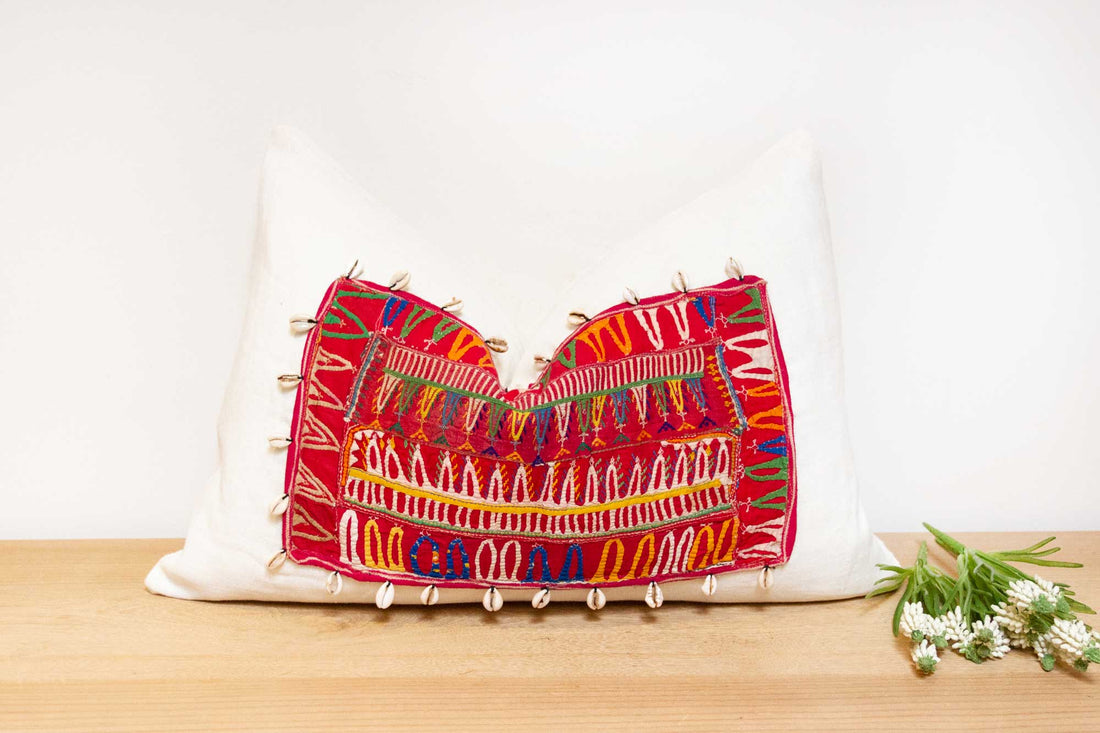 Festive Himalayas Tribal Antique Linen Pillow