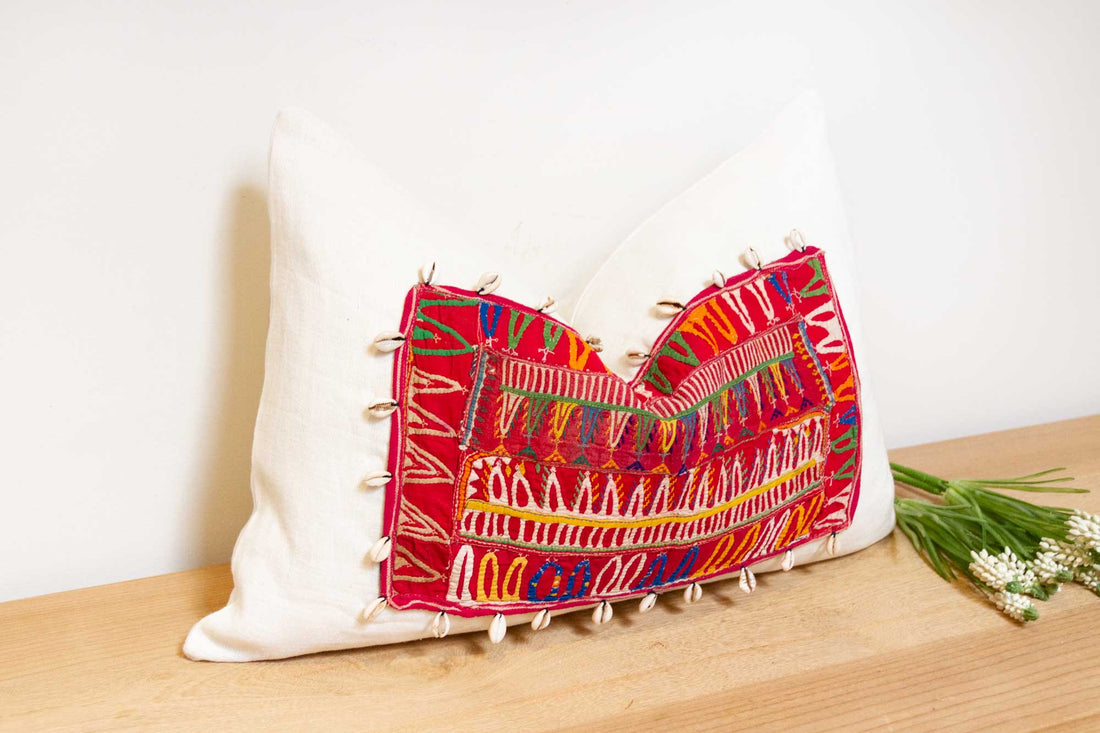Festive Himalayas Tribal Antique Linen Pillow