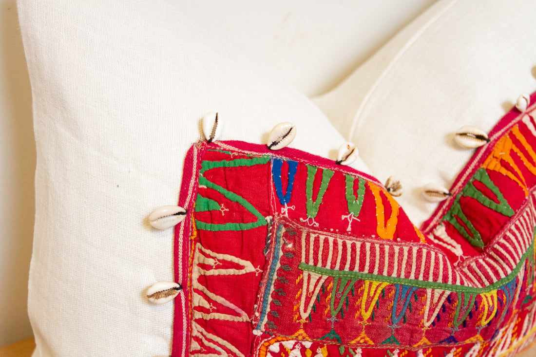 Festive Himalayas Tribal Antique Linen Pillow
