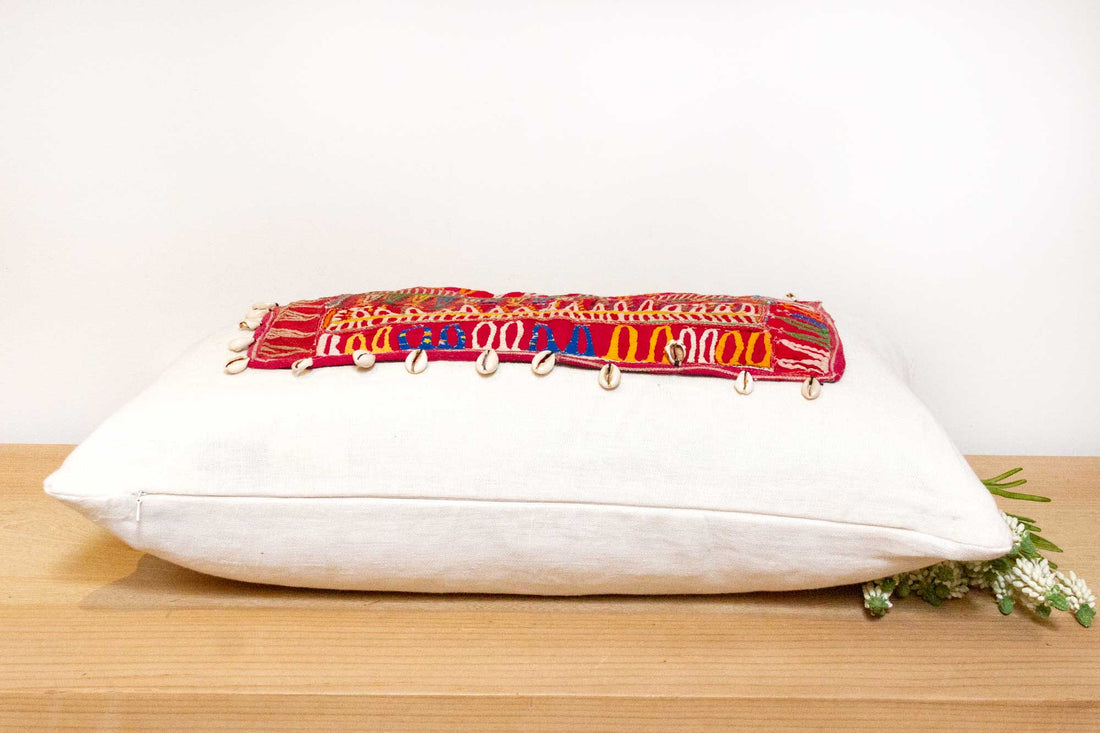 Festive Himalayas Tribal Antique Linen Pillow