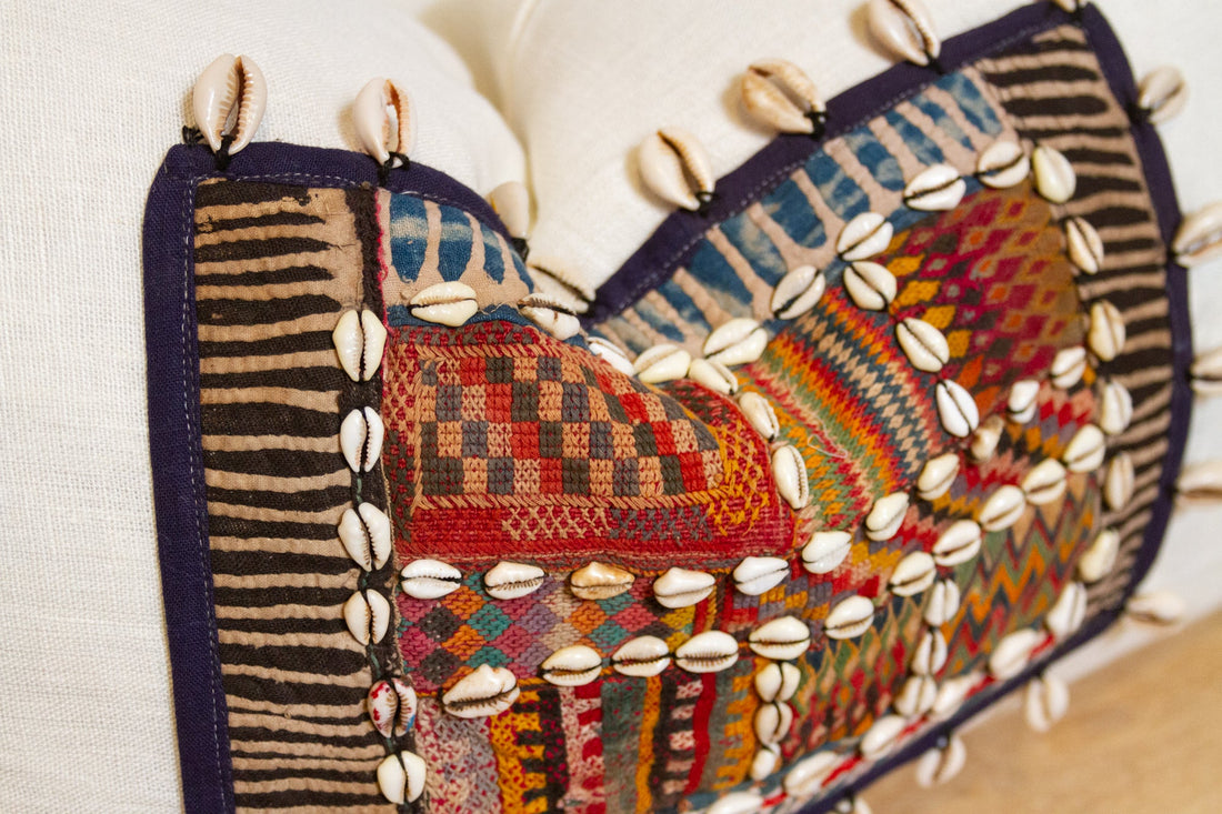 Diamond Himalayas Tribal Antique Linen Pillow