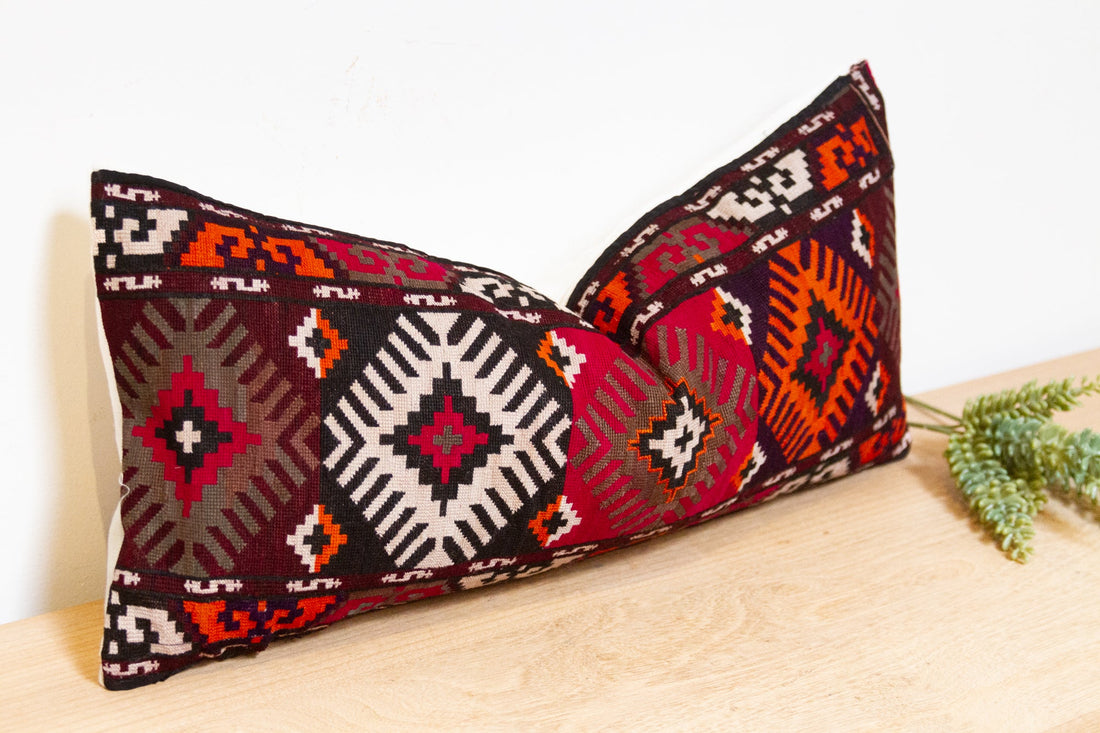 Lodhi Antique Lakai Tribe Linen Pillow