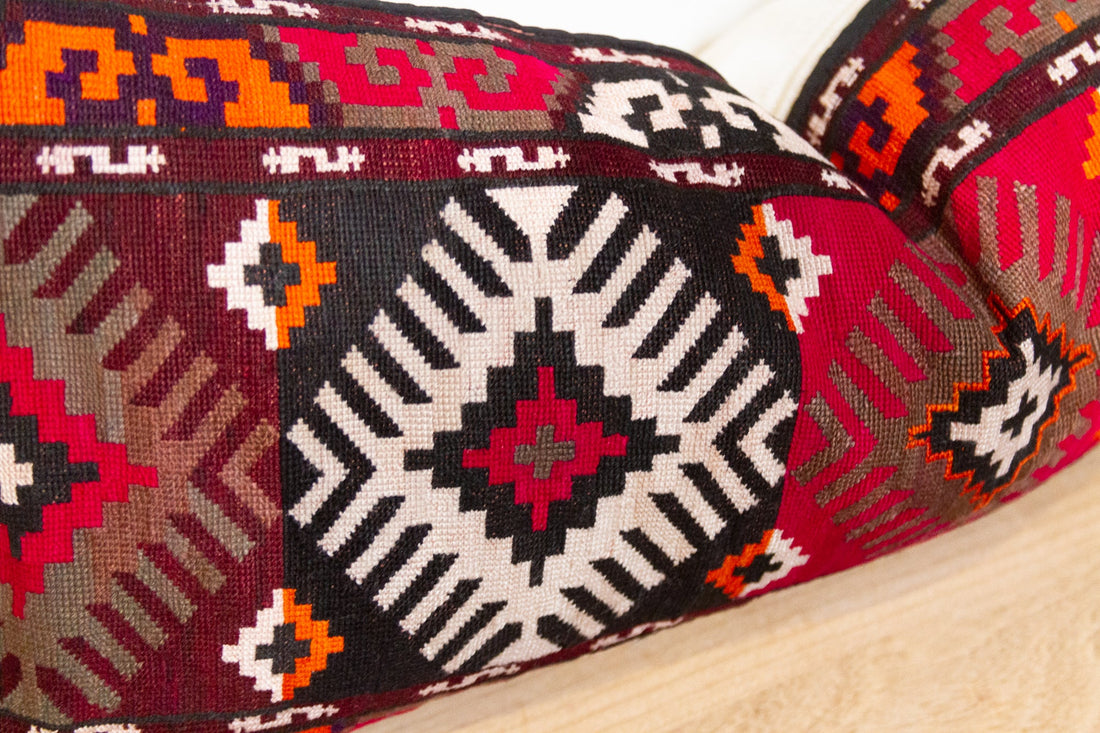 Lodhi Antique Lakai Tribe Linen Pillow