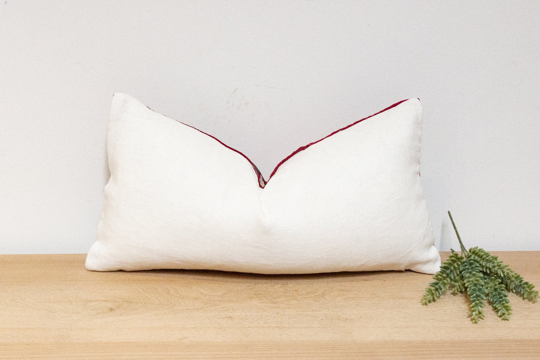 Ragi Antique Uzbek Suzani Linen Pillow