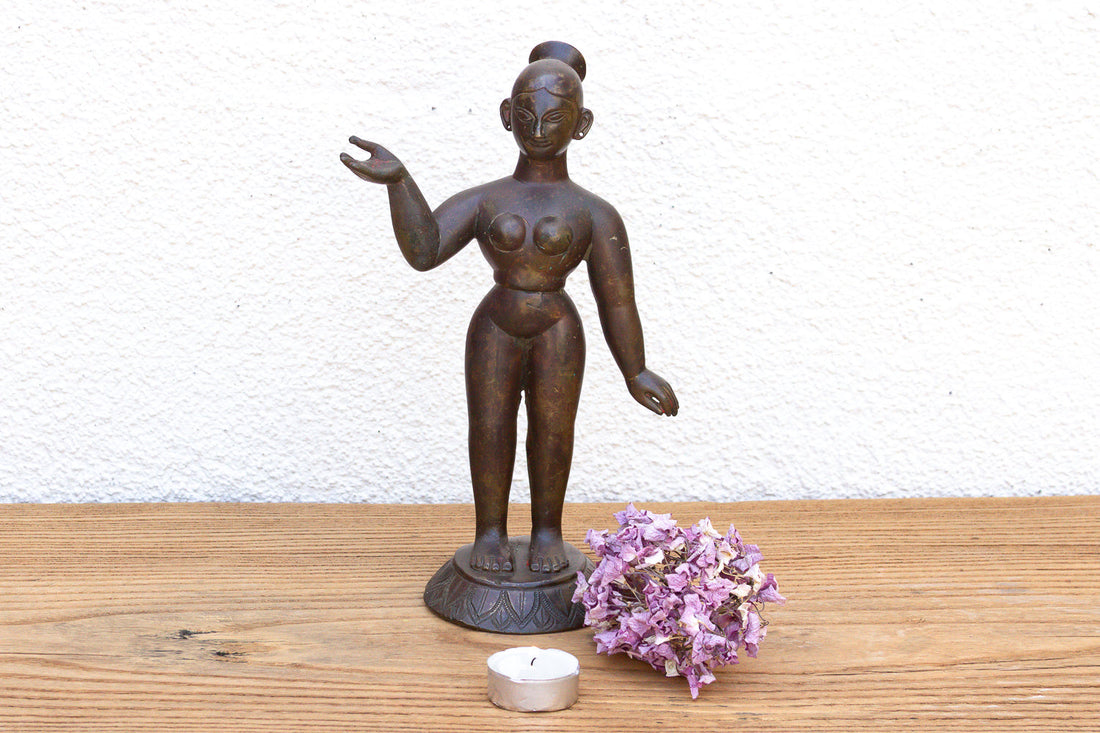 Antique Indian Bastar Mother Goddess Sculpture