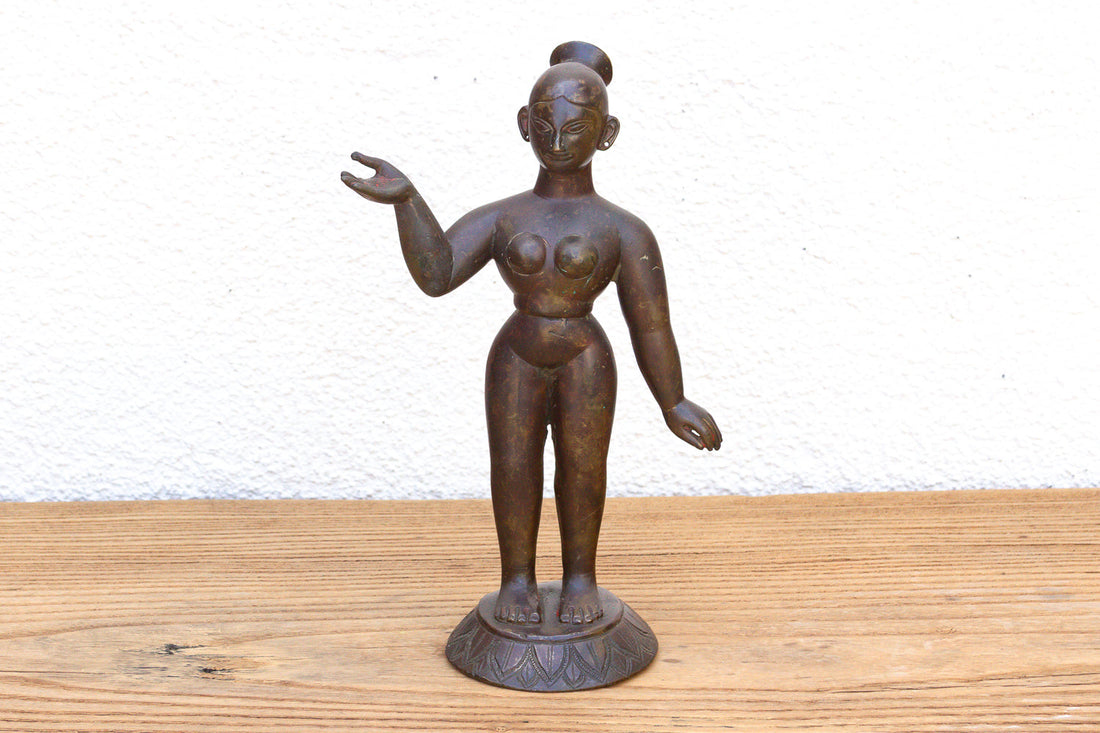 Antique Indian Bastar Mother Goddess Sculpture