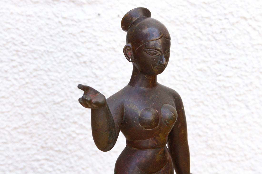 Antique Indian Bastar Mother Goddess Sculpture