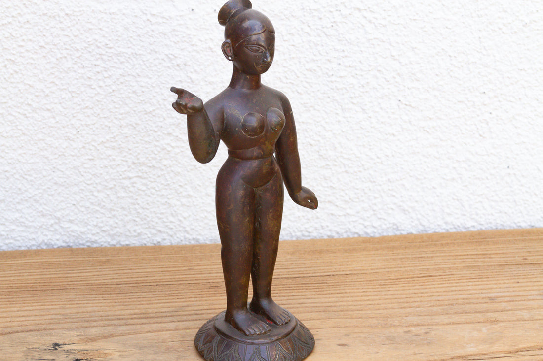 Antique Indian Bastar Mother Goddess Sculpture