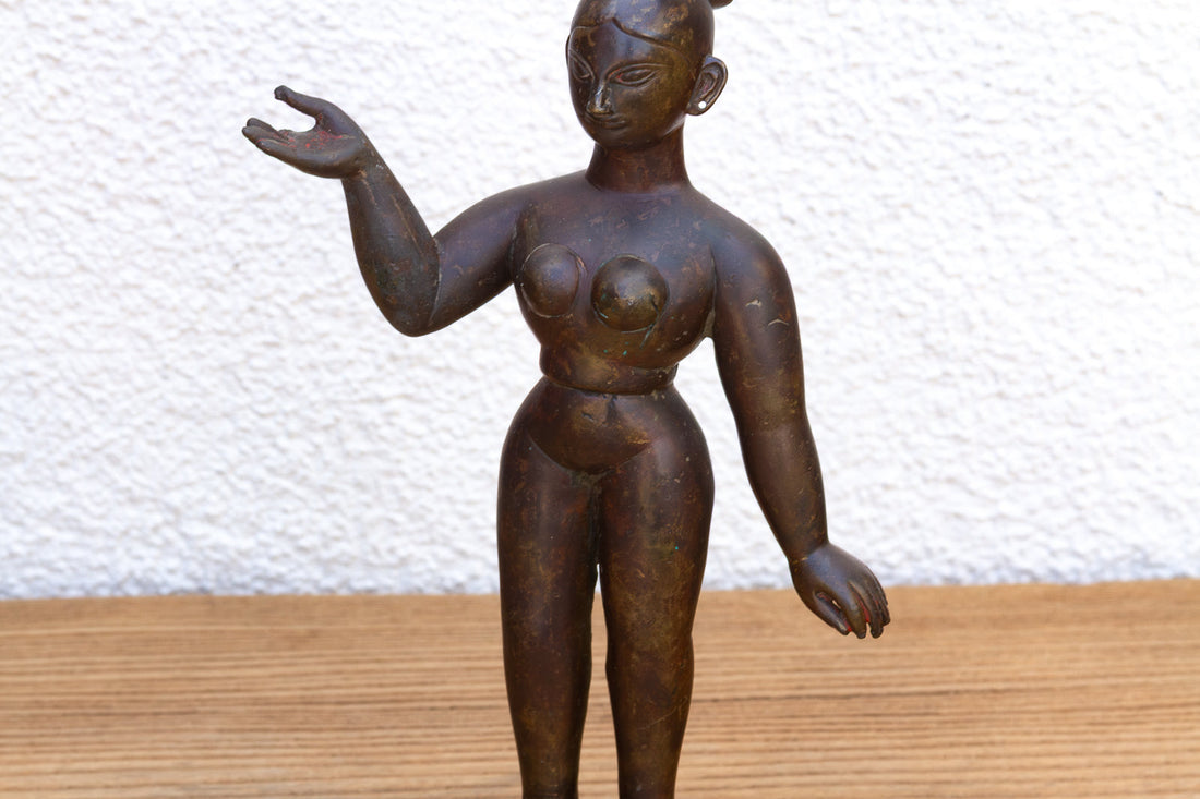 Antique Indian Bastar Mother Goddess Sculpture