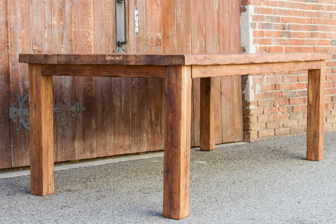 Imposing Country English Teak Dining Table (Trade)