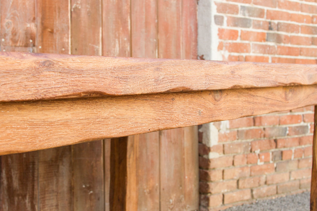 Imposing Country English Teak Dining Table (Trade)