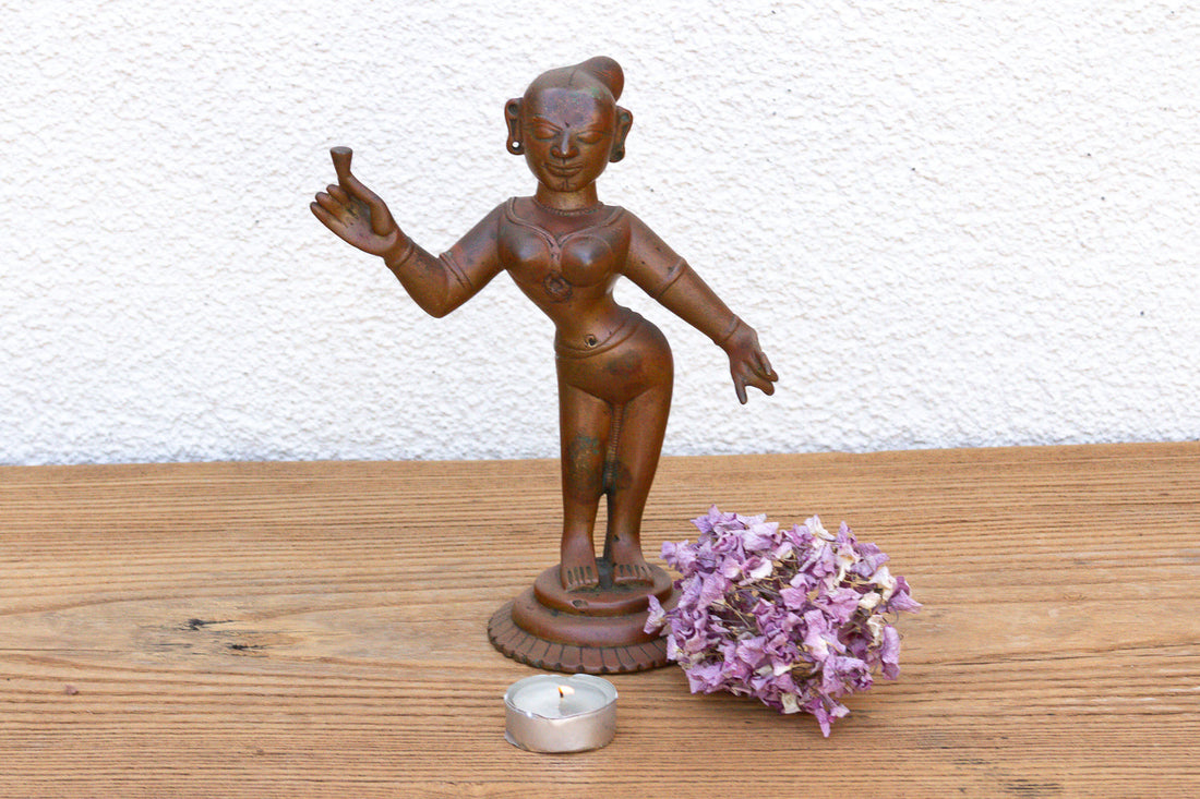 Antique Indian Bronze Devadhashi Icon