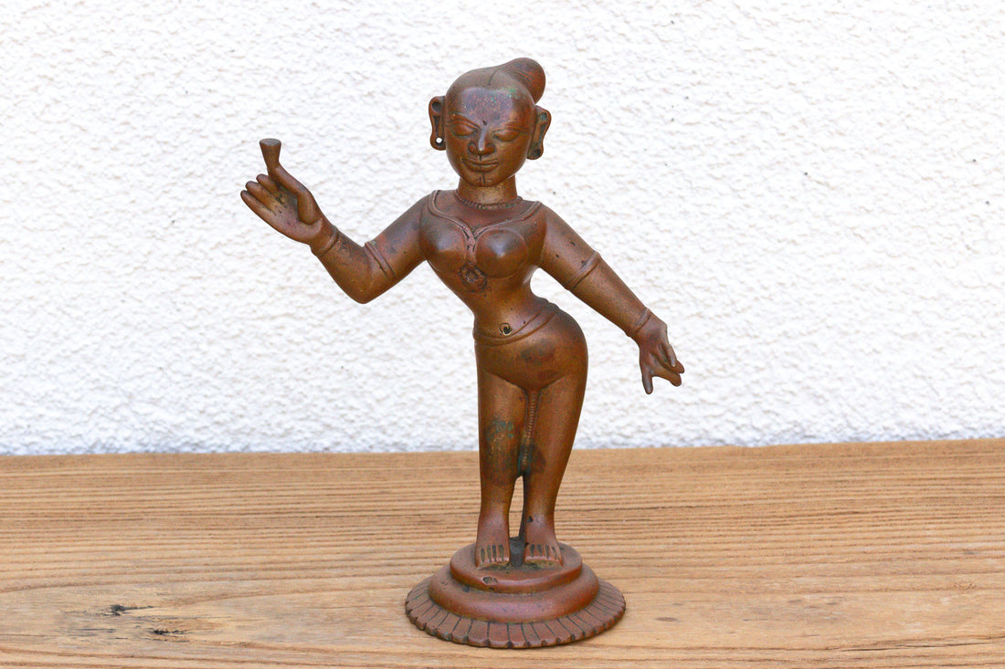 Antique Indian Bronze Devadhashi Icon