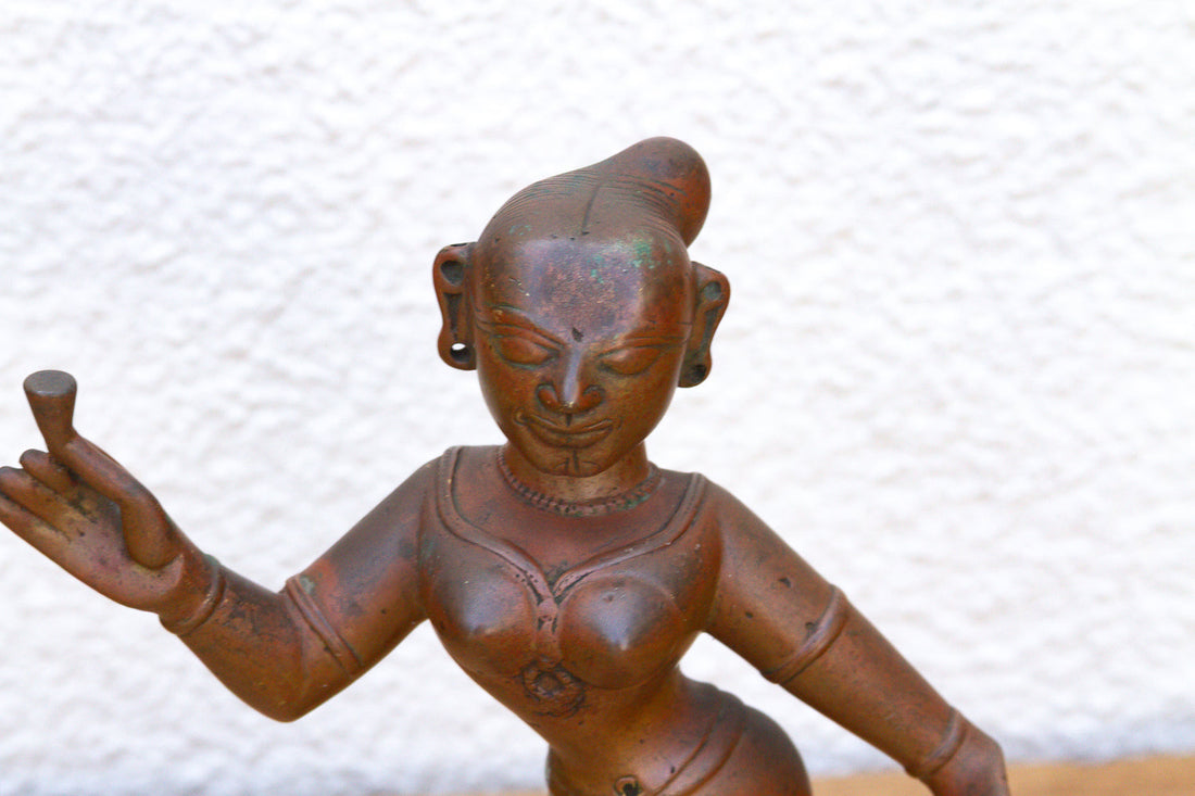 Antique Indian Bronze Devadhashi Icon