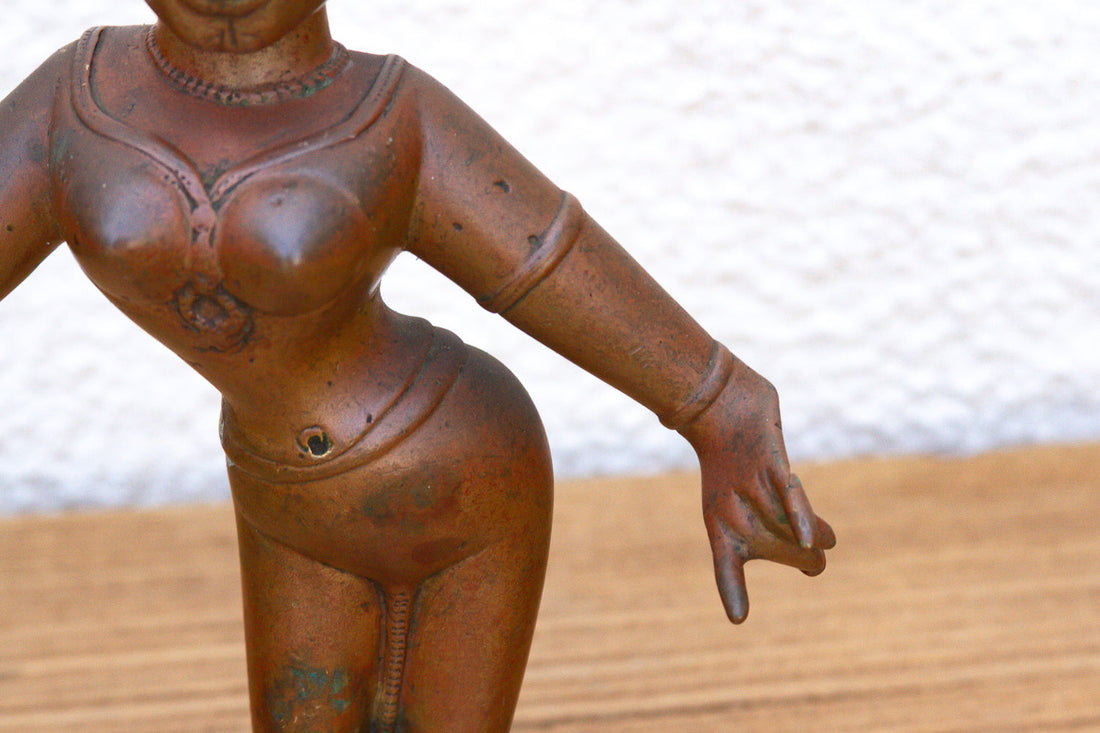 Antique Indian Bronze Devadhashi Icon
