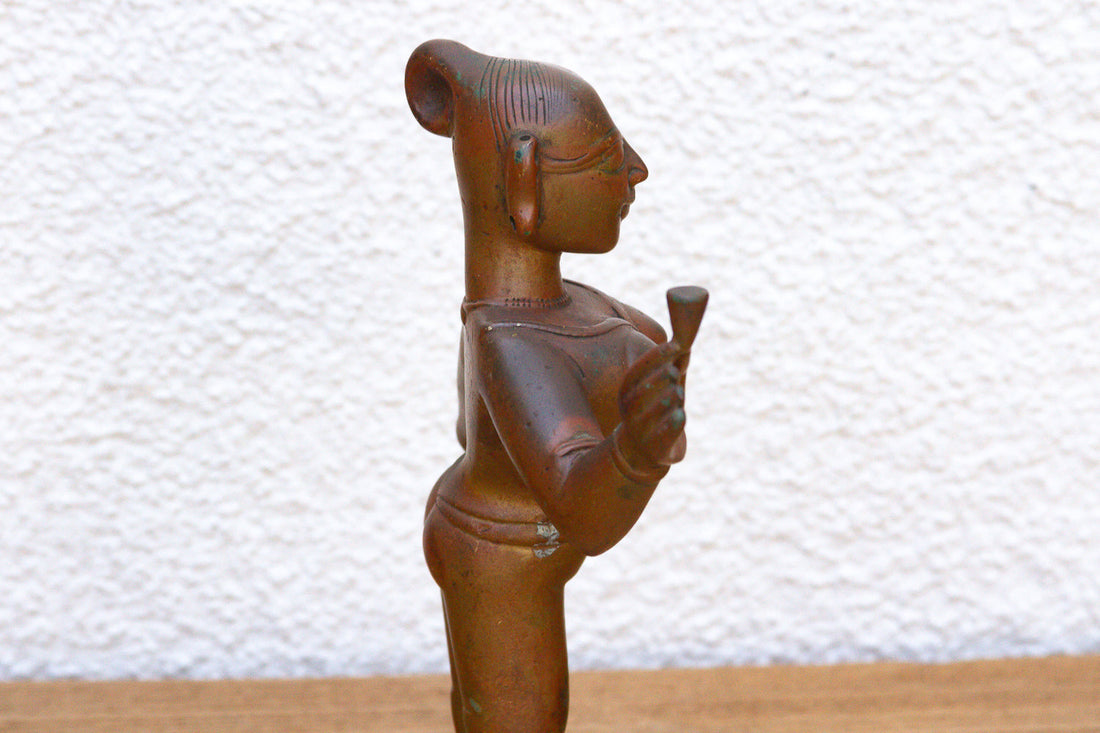 Antique Indian Bronze Devadhashi Icon