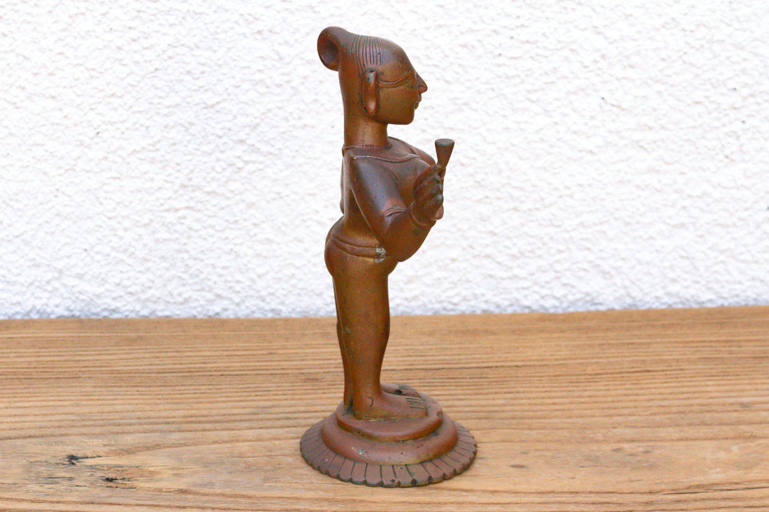 Antique Indian Bronze Devadhashi Icon