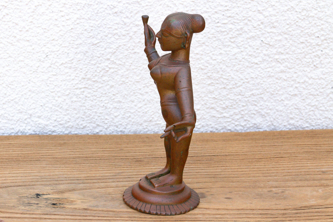 Antique Indian Bronze Devadhashi Icon