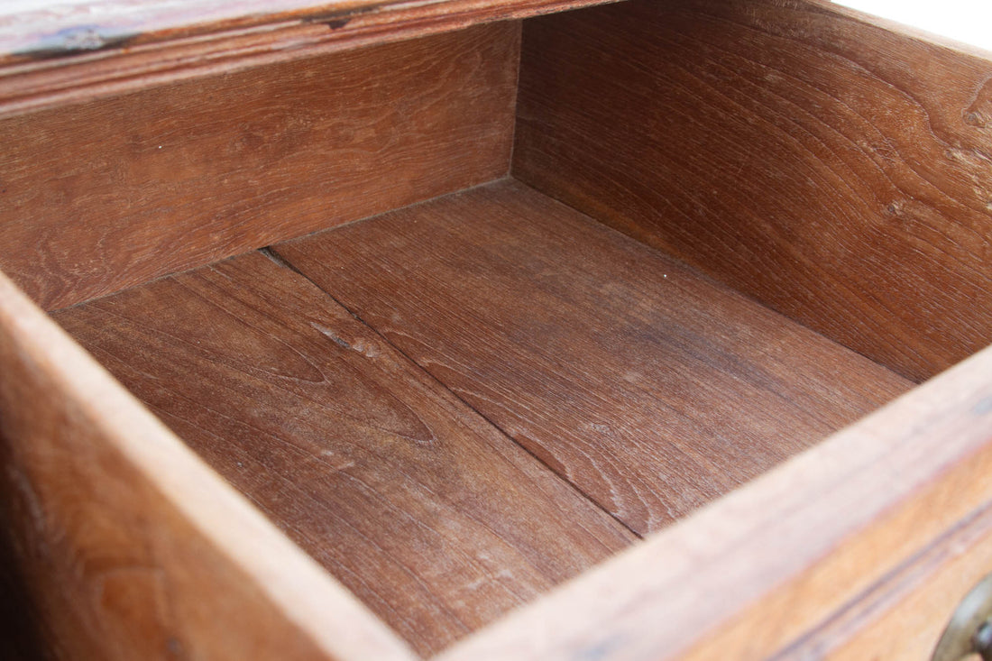 Antique Colonial Teak Chest on Chest