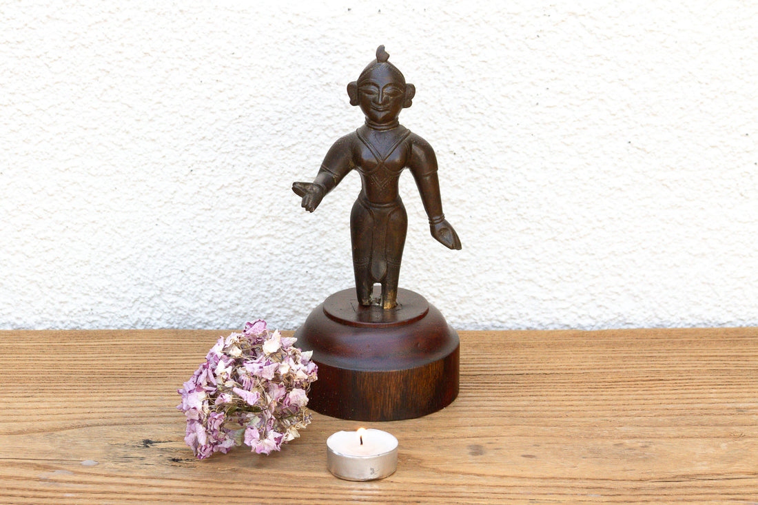 Antique Mounted Jain Yaksha Guardian