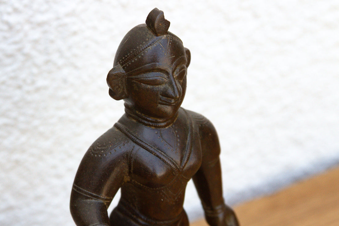 Antique Mounted Jain Yaksha Guardian