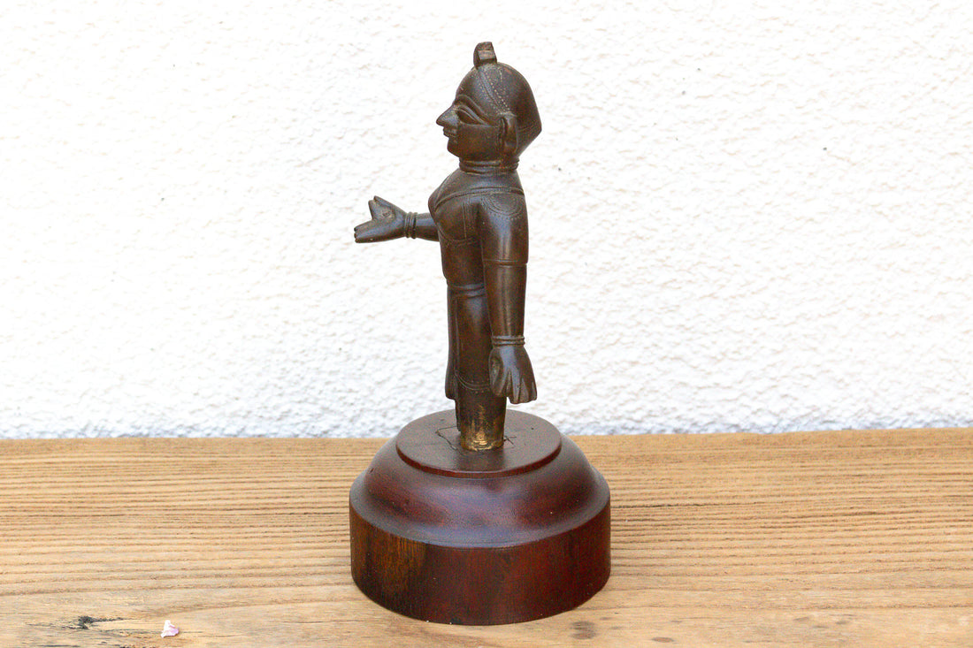 Antique Mounted Jain Yaksha Guardian