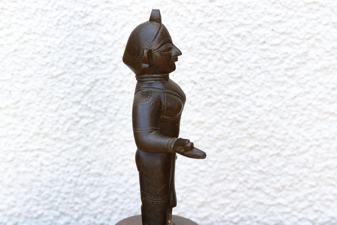 Antique Mounted Jain Yaksha Guardian