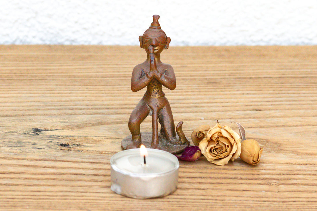 Antique Indian Tribal Folk Style Temple Figure