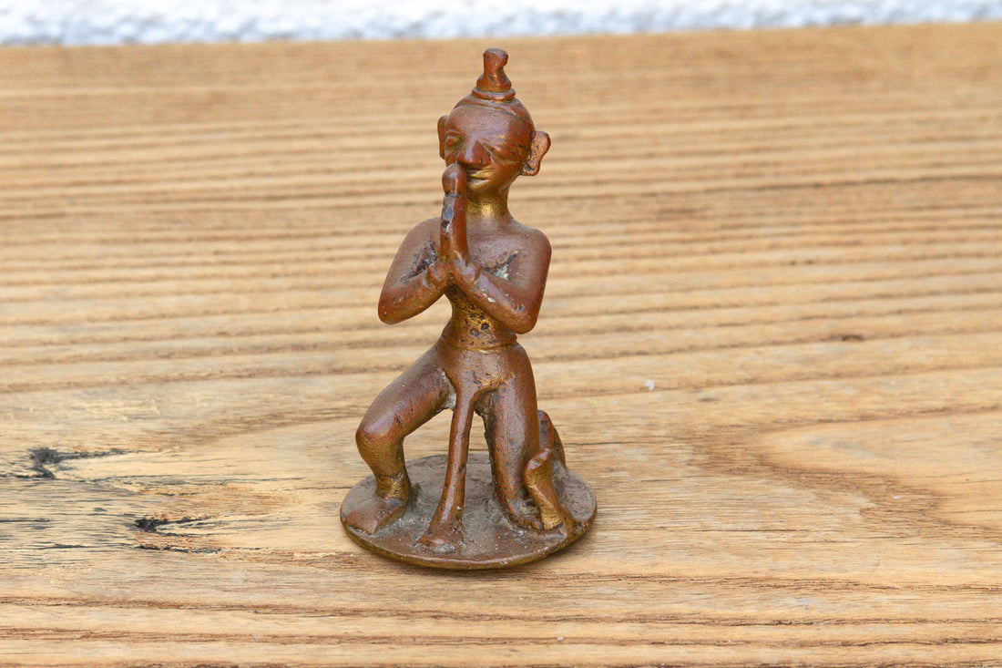 Antique Indian Tribal Folk Style Temple Figure