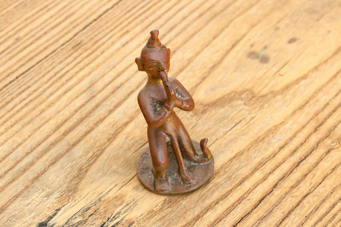 Antique Indian Tribal Folk Style Temple Figure
