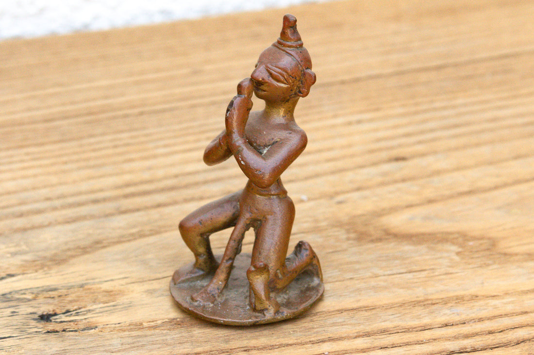 Antique Indian Tribal Folk Style Temple Figure