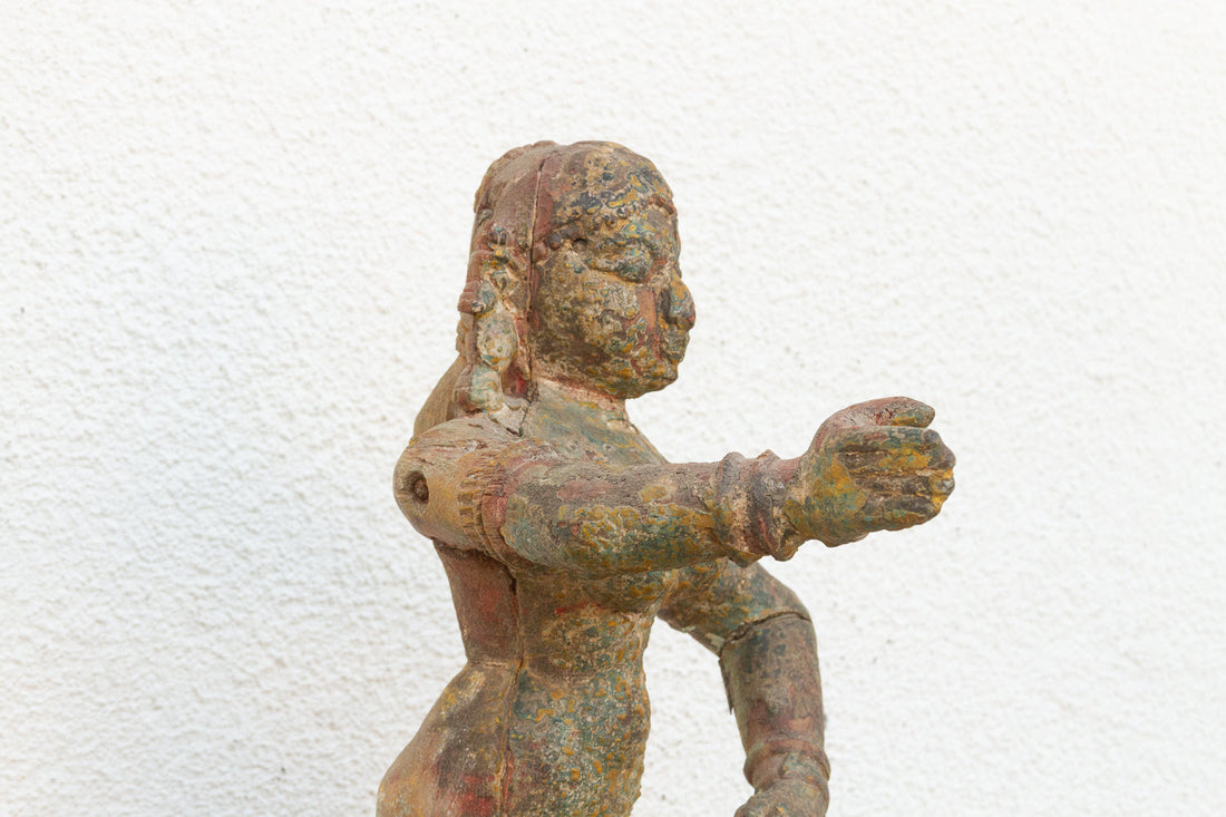 Rare Indian Antique Carved Female Deity
