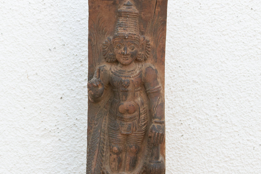 Antique Indian Architectural Temple Chariot Carving