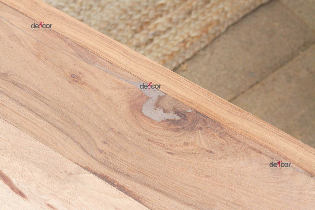 Pair of Teak Mother of Pearl Inlay Benches