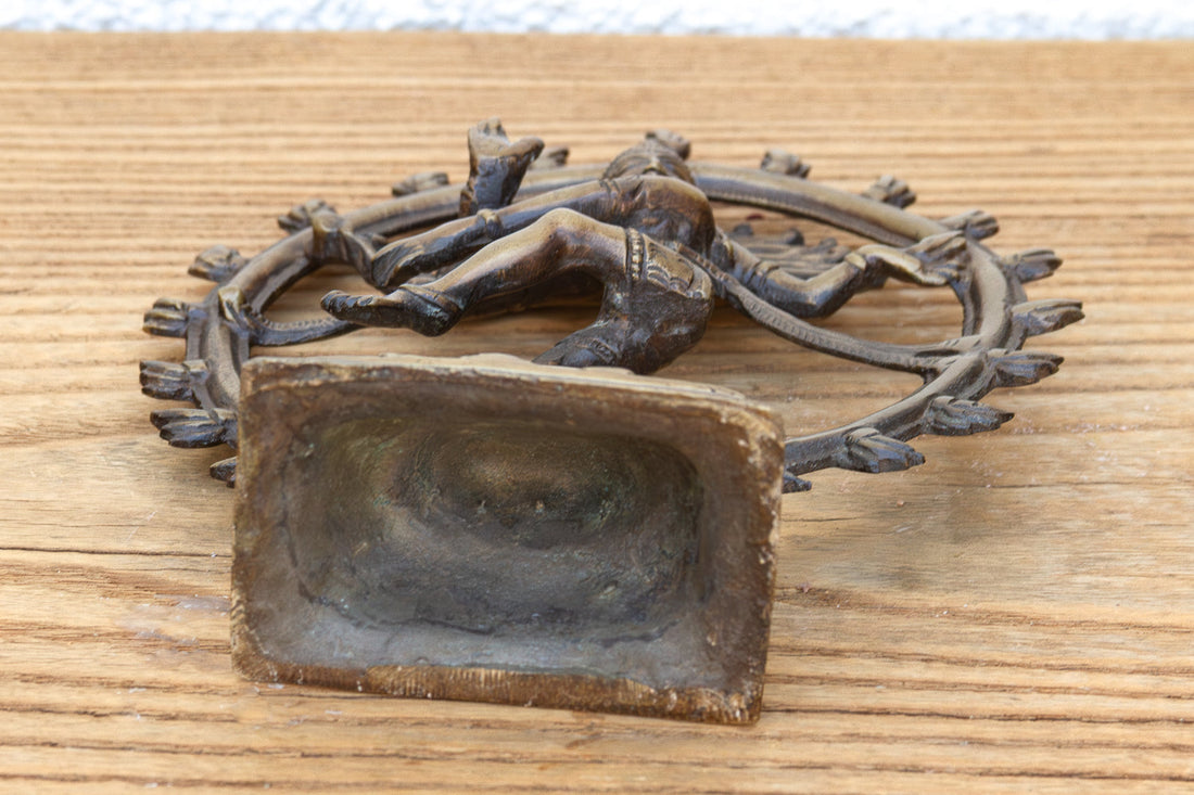 Burnished Brass Miniature Nataraja Deity