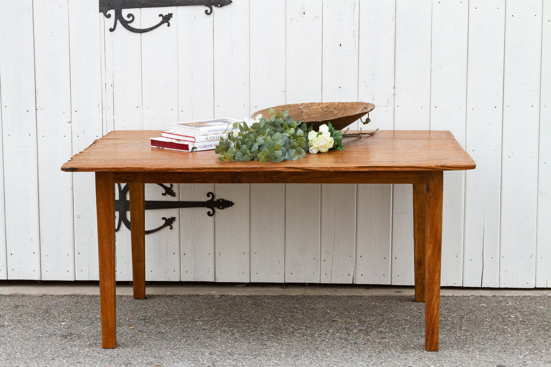 Live Edge Teak Kitchen Dining Table
