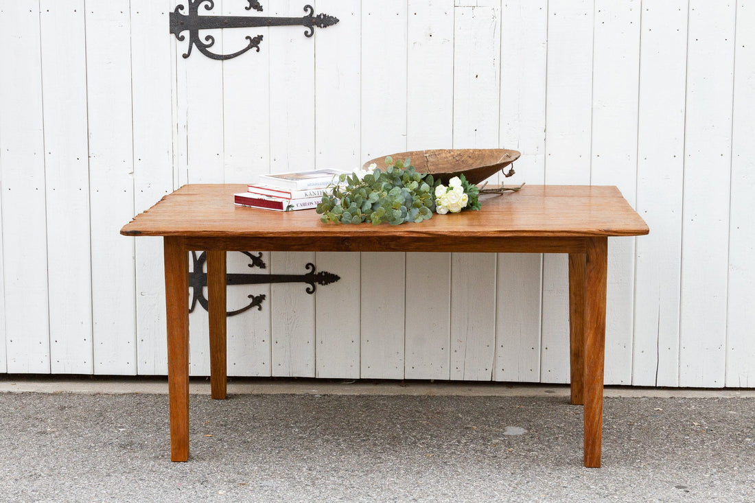 Live Edge Teak Kitchen Dining Table