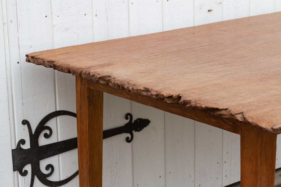Live Edge Teak Kitchen Dining Table