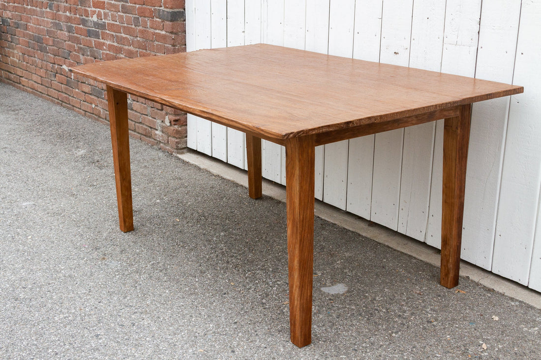 Live Edge Teak Kitchen Dining Table