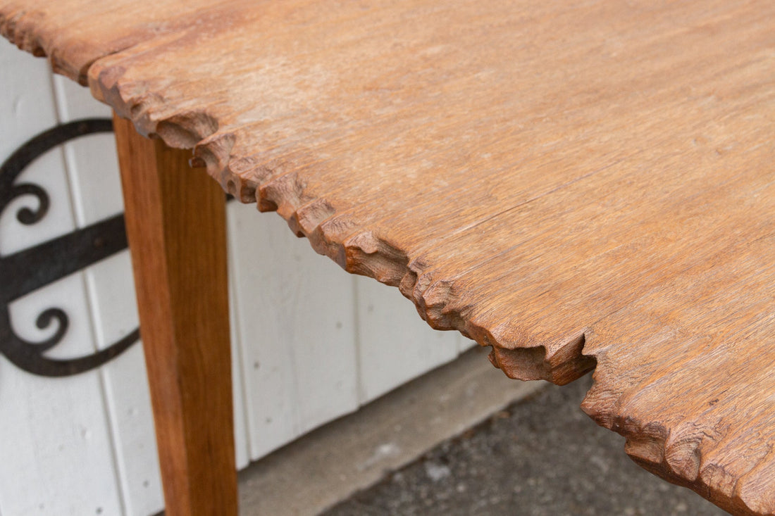 Live Edge Teak Kitchen Dining Table
