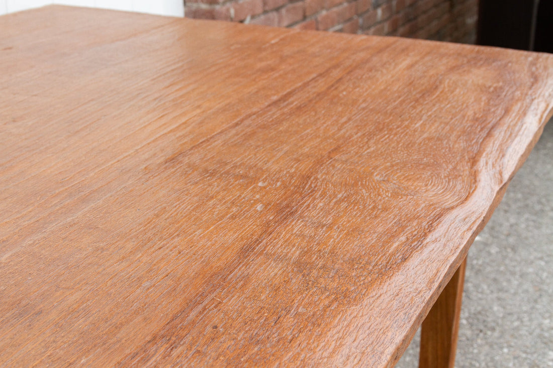 Live Edge Teak Kitchen Dining Table