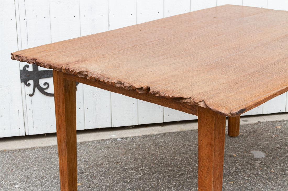 Live Edge Teak Kitchen Dining Table