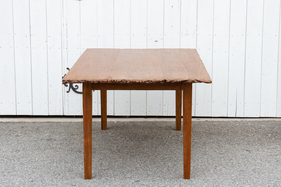 Live Edge Teak Kitchen Dining Table
