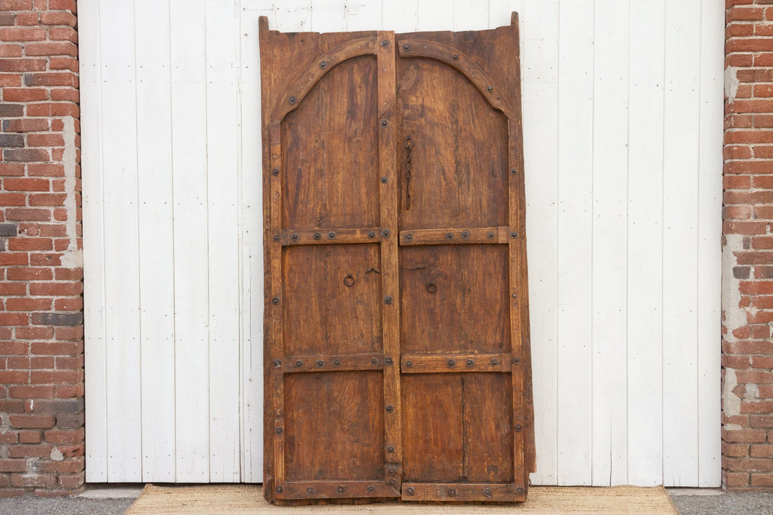 19th Century Indian Moorish Pair of Teak Doors
