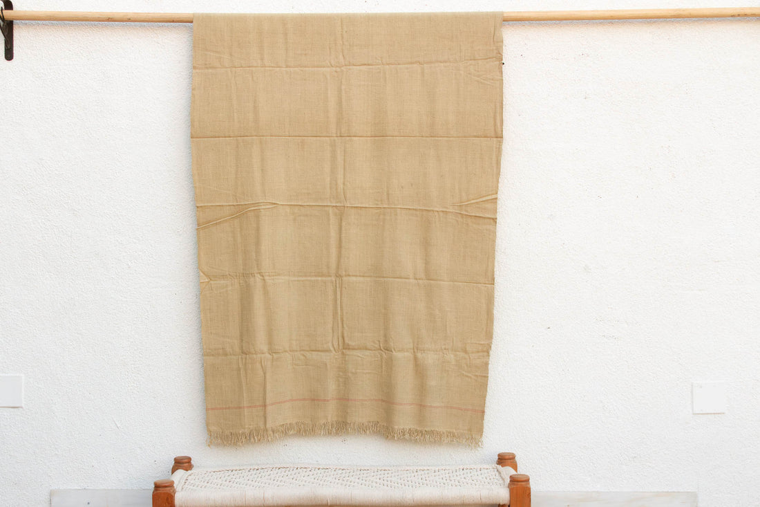 Organic Peace Silk Throw, Oatmeal Stone