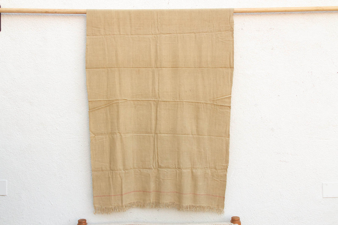 Organic Peace Silk Throw, Oatmeal Stone
