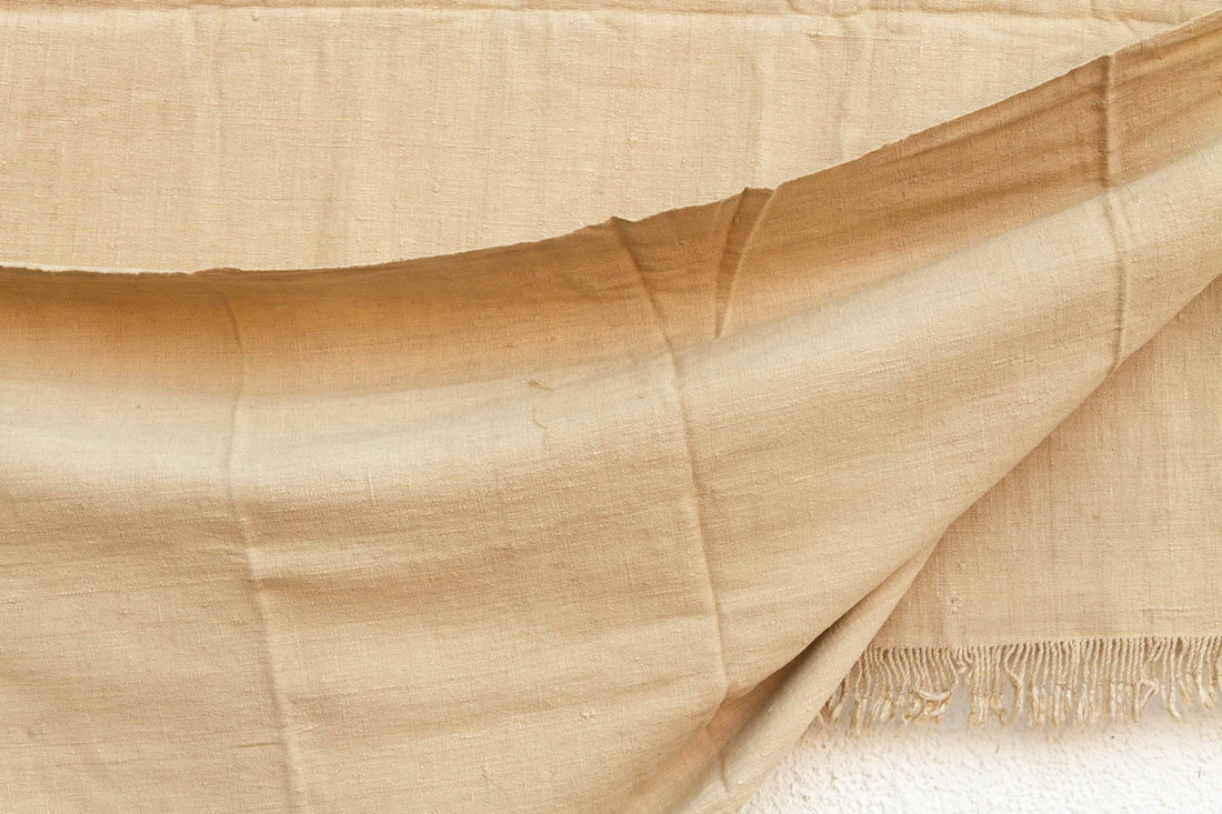 Organic Peace Silk Throw, Oatmeal Stone