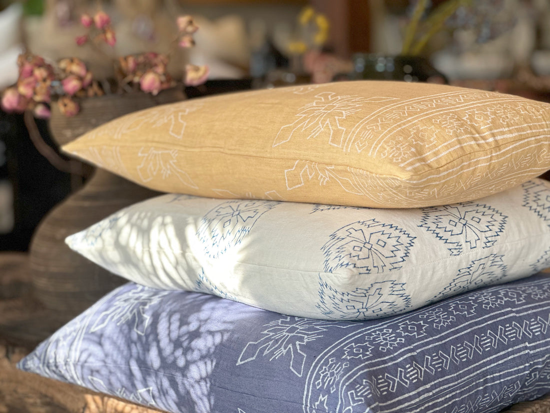 Jaipur Blockprint Linen Pillow Cover